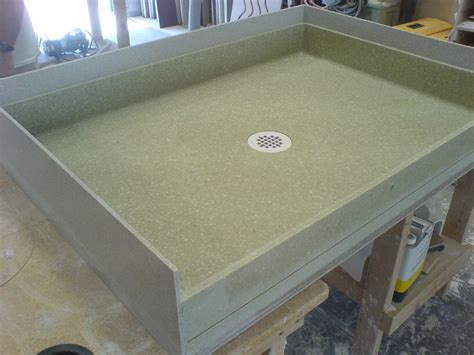 custom solid surface shower pan